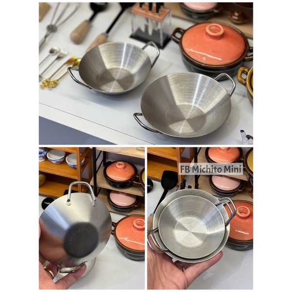 Chảo sắt to kiểu cổ cho nấu ăn mini - miniature cooking