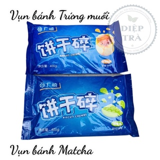 Vụn bánh vị matcha/trứng muối (400gr) (Tiện dụng, giá rẻ, không bị mềm ỉu)