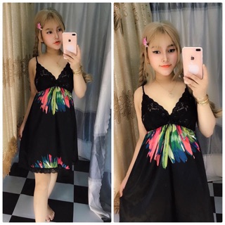 Đầm lụa satin sale 75k