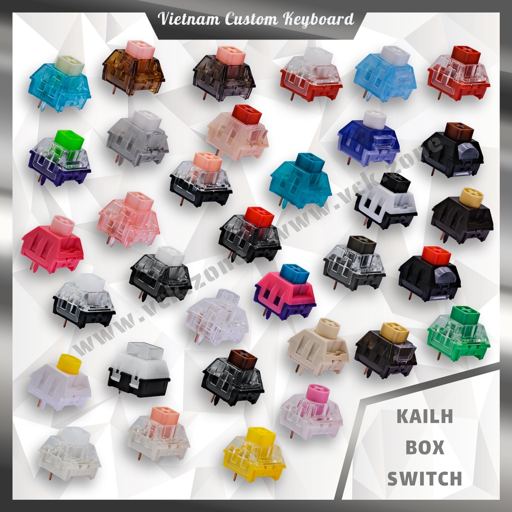 Kailh Box Switch | Silent Rosa Chinese | Gateron Akko Cherry Jwick KTT | Dùng Cho Bàn Phím | VCK