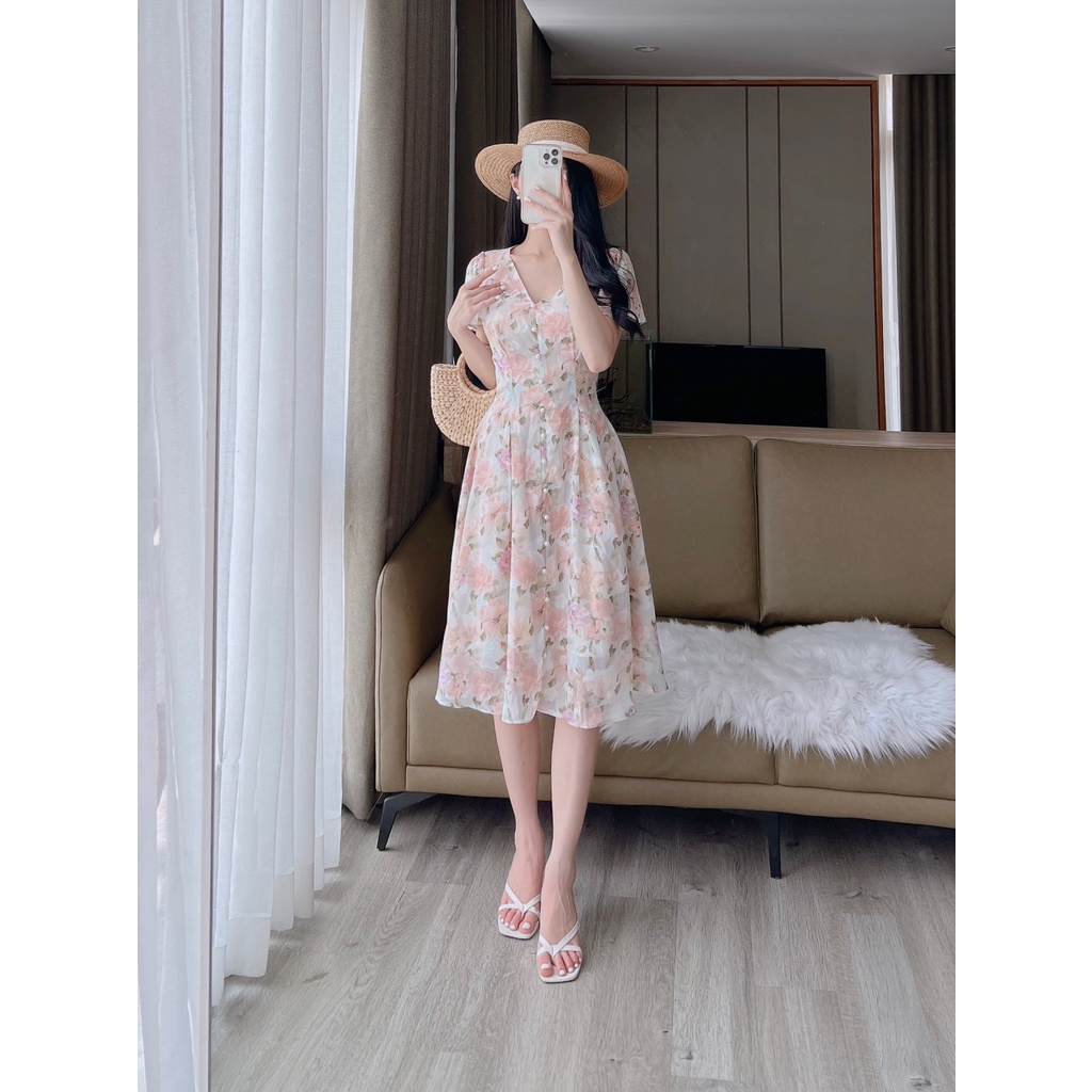 D153 VÁY HOA BE TAY CÁNH TIÊN