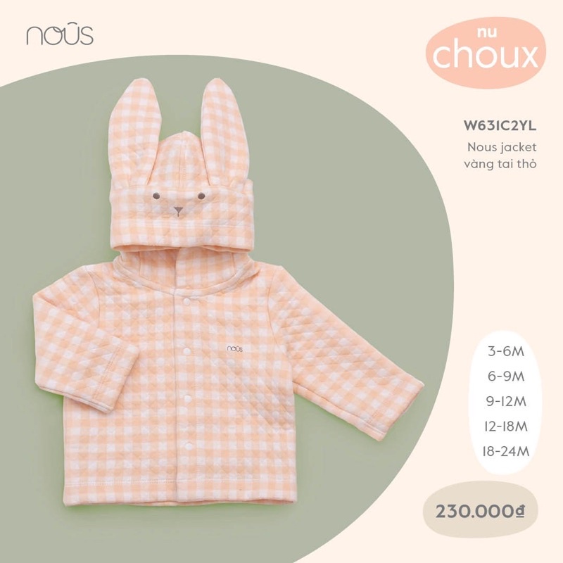 Áo khoác tai thỏ Nous mẫu mới 2021