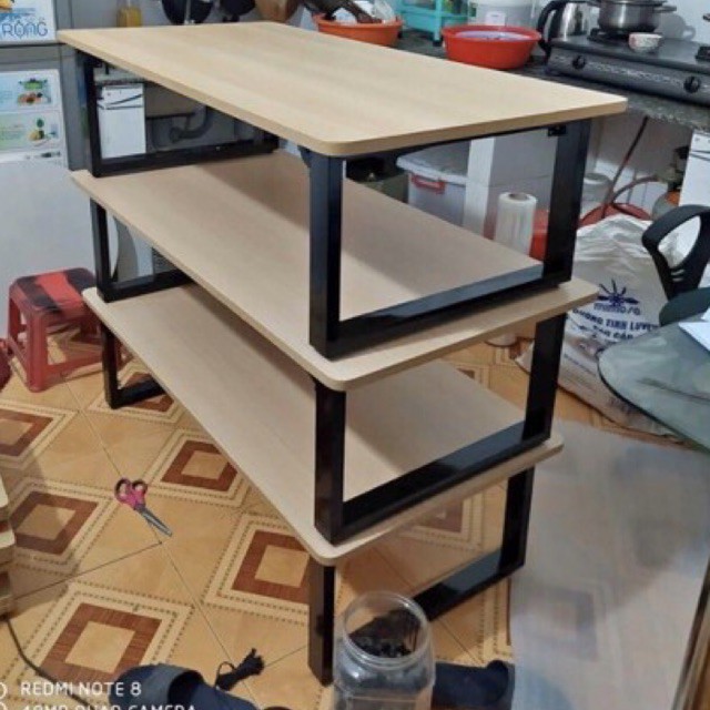 Bàn xếp (MDF) phũ melamin chân sắt gấp ngồi bệt (40*80*35) | BigBuy360 - bigbuy360.vn