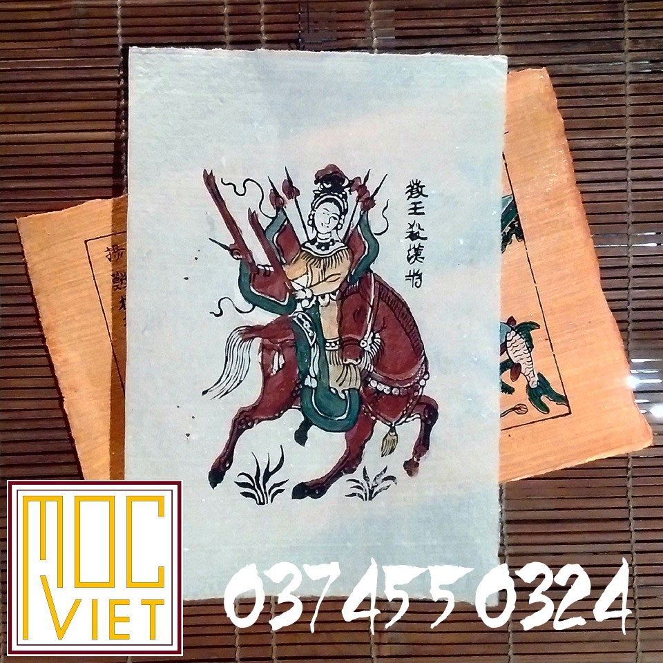 Tranh đông hồ Thiếu nữ ra trận