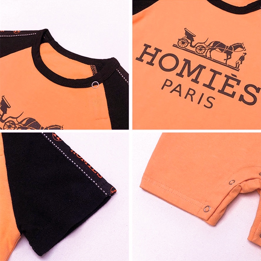 Bộ Áo Liền Quần Tay Ngắn Chất Liệu Cotton Mỏng Thời Trang Mùa Hè Cho Bé Sơ Sinh