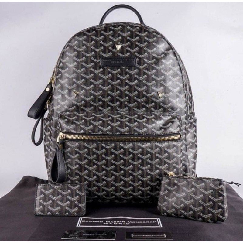 (CHÍNH HÃNG) Balo da Edmond QSN basic 2 màu trắng đen thời trang tiện dụng nam nữ