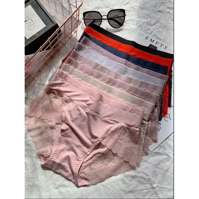 Quần lót nữ cotton phối ren cạp cao gen bụng -BIG SIZE- quần chíp nữ hàng cao cấp(ảnh thật) | BigBuy360 - bigbuy360.vn