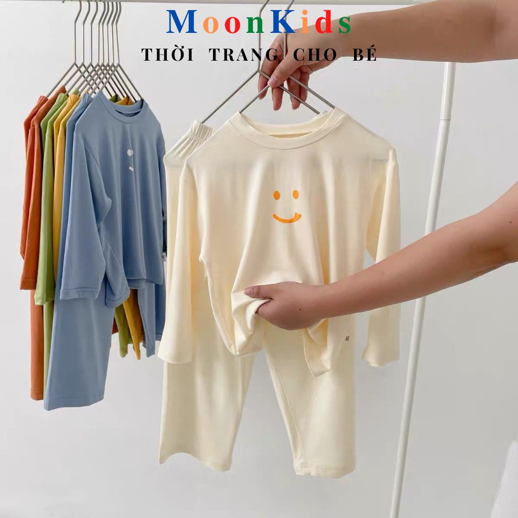 Bộ Thun Lạnh Dài Tay Cho Bé ✨sờ là sướng nhìn là thíc✨ 5 Màu cotton co giãn 4 chiều thấm hút mồ hôi cực tốt