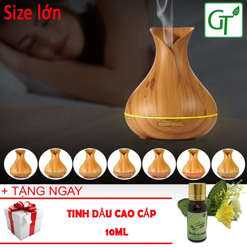 Máy Khuếch Tán Tinh Dầu 💖FREESHIP💖+ Tặng tinh dầu Sả Chanh 10ml - Máy Phun Tinh Dầu Tulip Siêu Âm Cao Cấp