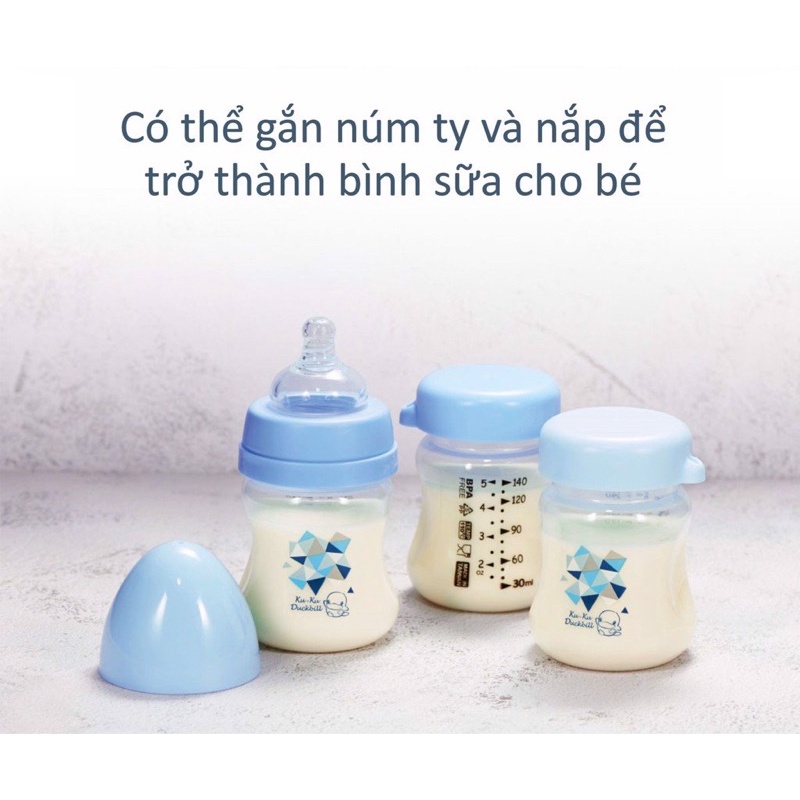 Bộ 3 bình trữ sữa KUKU KU5933 - 140ml