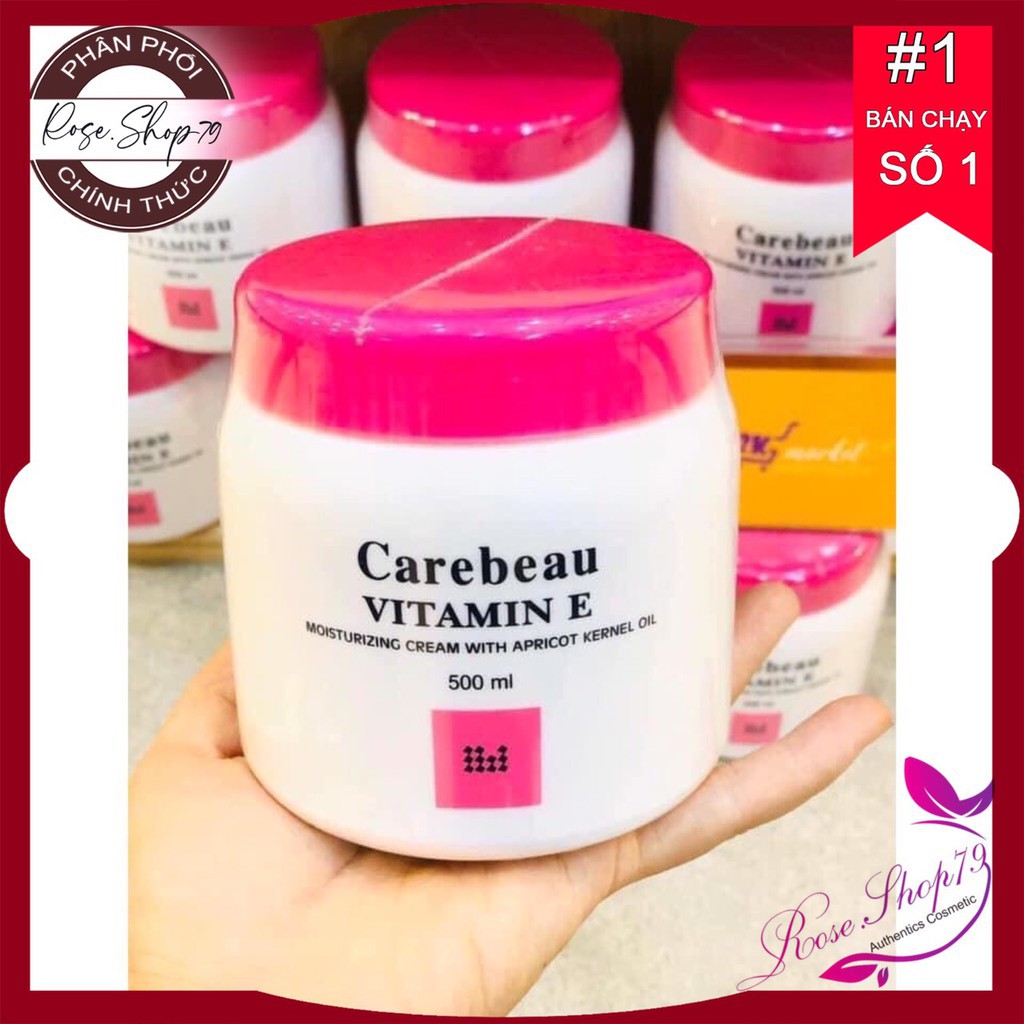 Kem Dưỡng Da Toàn Thân Vitamin E Carebeau Màu Hồng chính hãng Thái Lan