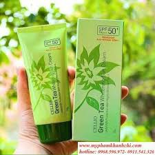 [L&V] Kem Chống Nắng CELLIO Green Tea Whitening Sun Cream SPF50 PA+ - Chống Nắng, Kháng Khuẩn, Mềm Mịn Làn Da