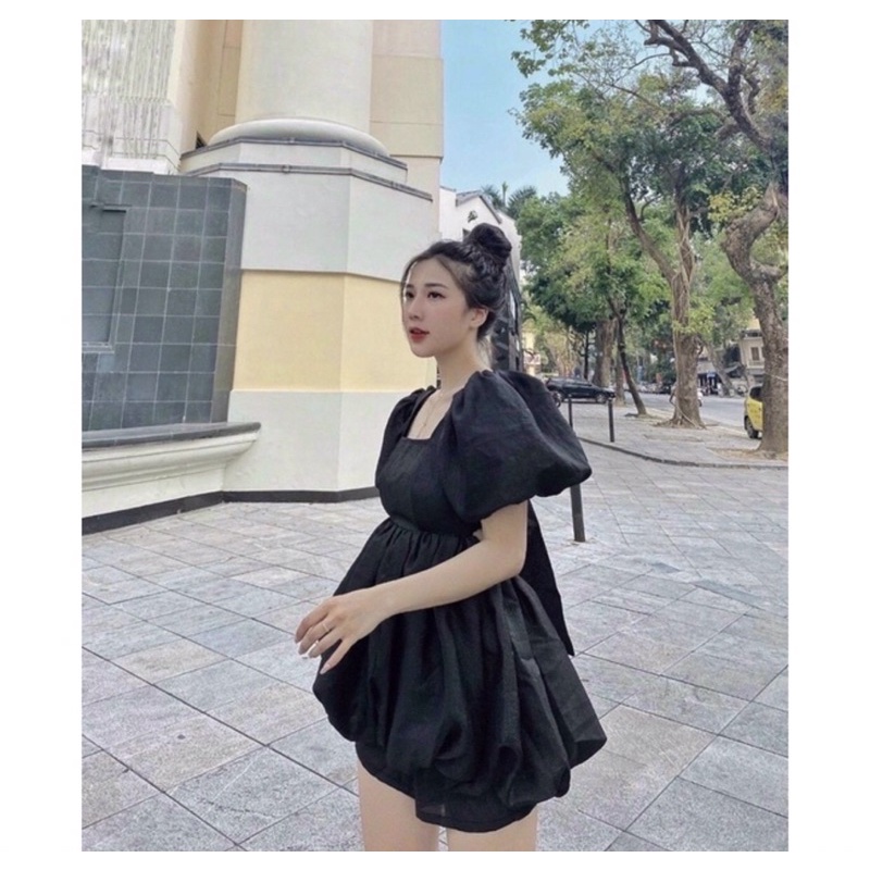 Set áo babydoll nơ lưng