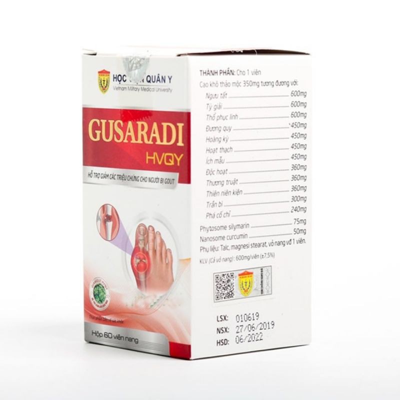 Viên Giảm Gout GUSARADI Học viện Quân Y