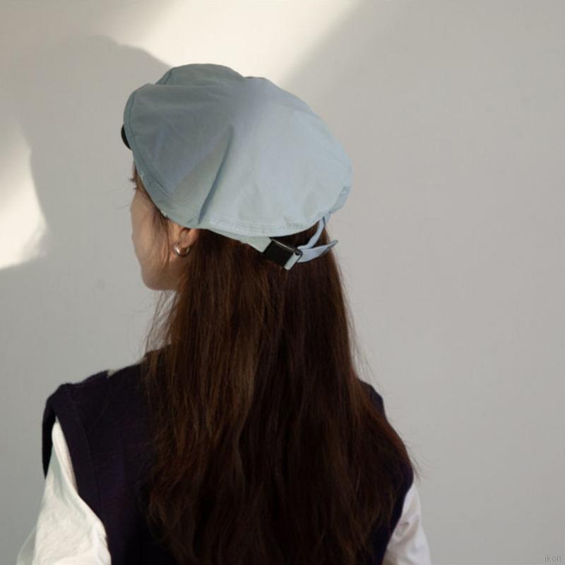 Mũ beret vải màu trơn xinh xắn cho nữ