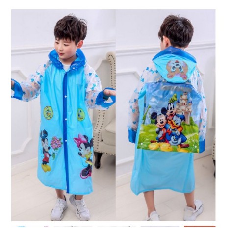 Áo mưa cho bé đi học họa tiết