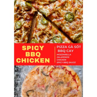 [ BÁNH TO 23CM ] PIZZA SPICY BBQ CHICKEN - GÀ BBQ CAY