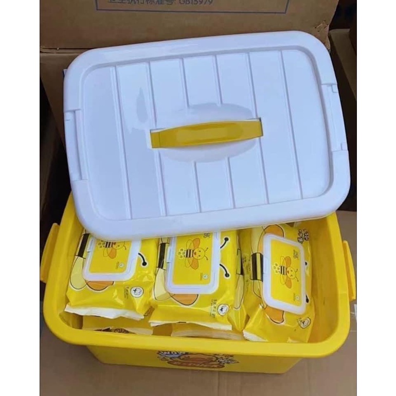 SET 10 BỊCH GIẤY ƯỚT VỊT VÀNG CHUẨN HÃNG TẶNG KÈM THÙNG NHỰA SIÊU XINH