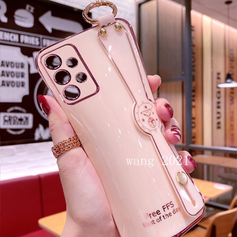 Ốp Điện Thoại Silicone Mềm Có Quai Cầm Tay Mẫu Mới Cho Samsung Galaxy A73 A53 A03 A33 M23 M33 5G A13 A23 LTE 4G