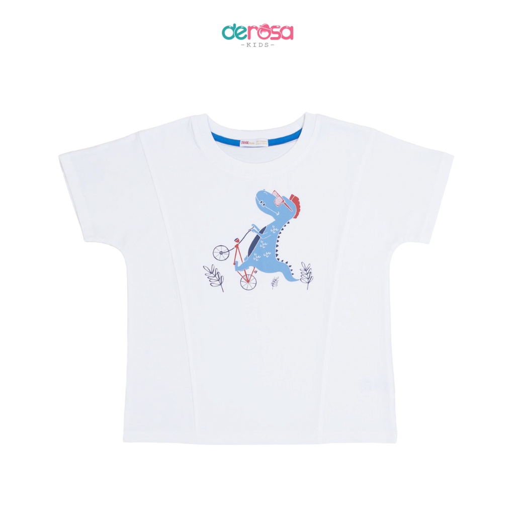 Áo thun cotton cộc tay hè bé trai DEROSA KIDS | 3 - 8 tuổi | ASKD007A