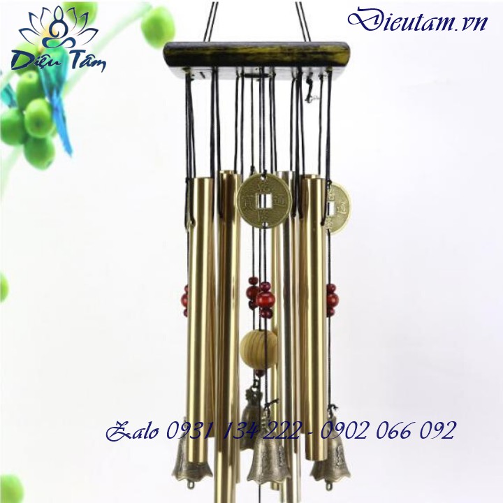 Chuông gió phong thủy may mắn hình quạt