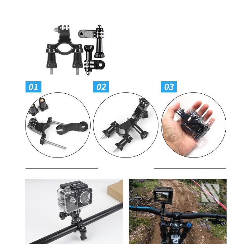 Bộ Phụ Kiện 50 in 1 cho GOPRO DJI AKASO INSTA360 ONE SJICAM SARGO Hộp Đựng Cao Cấp Tặng Kèm Phao Nổi