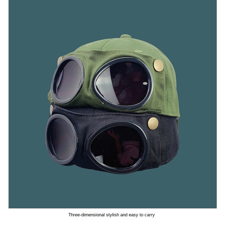 Nón kiểu phi công thiết kế độc đáo năng động mũ đen nón nữ mũ nam mũ nữ mũ lưỡi mũ thêu nón trắng