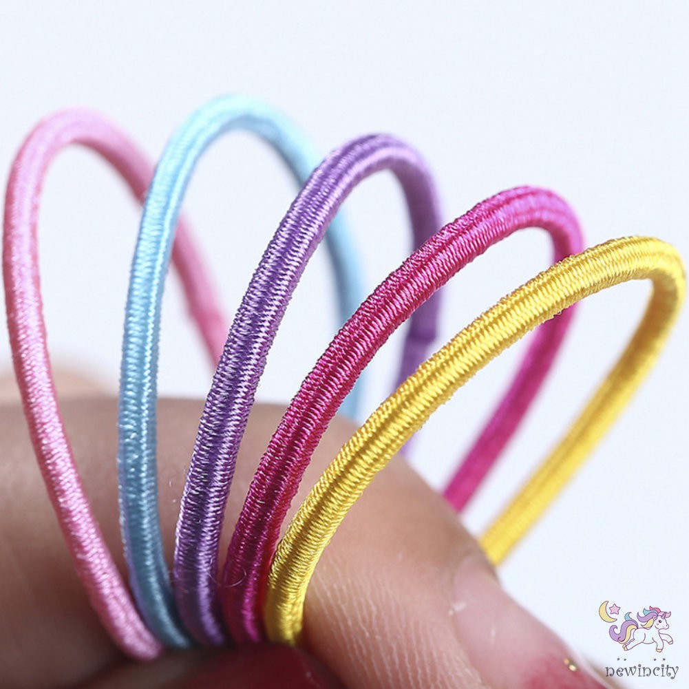 Set 50 Dây Cột Tóc Bé Gái Nhiều Màu Sắc Ngọt Ngào Phong Cách Hàn Quốc