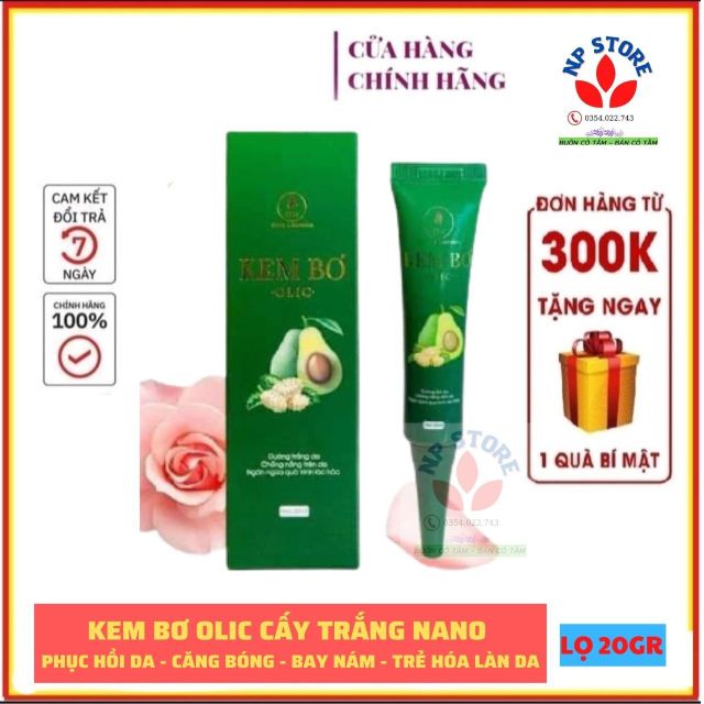 [chính hãng] Kem Bơ Olic - kem Bơ cấy trắng Nano Olic có tem check điện tử hàng công ty