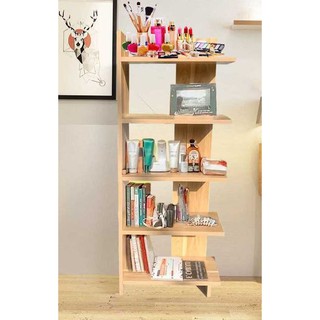 Kệ sách, kệ trưng bày 5 tầng đa năng bằng gỗ tiết kiệm không gian kích thước 1m2 x 50 cm