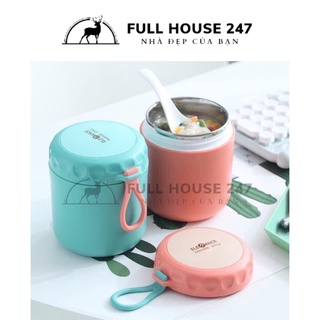 [ẢNH THẬT] Bình ủ cháo elefance cho bé hàng cao cấp tặng kèm thìa Bình giữ nhiệt inox 304 đựng thức ăn 430ml