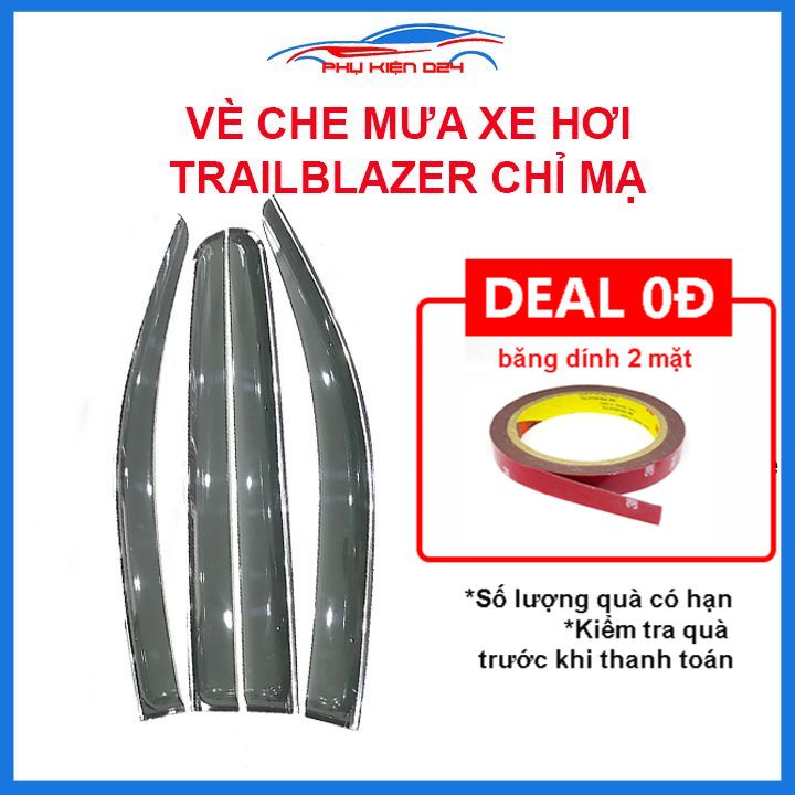 Vè mưa Trailblazer vè chỉ mạ che mưa bảo vệ trang trí xe