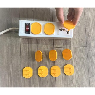 Combo 10 Nút Bịt Ổ Điện Tròn Loại Lớn Đường Kính 3CM Bảo Vệ An Toàn Cho Bé