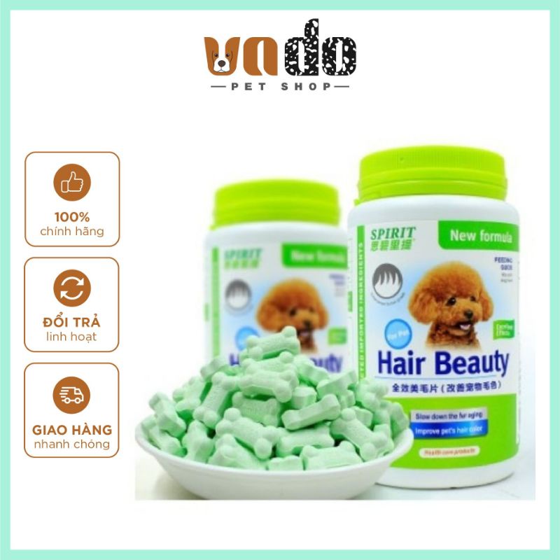 Viên nhai dưỡng lông cho chó Spirit - Snack dưỡng da lông cho chó Hair Beauty