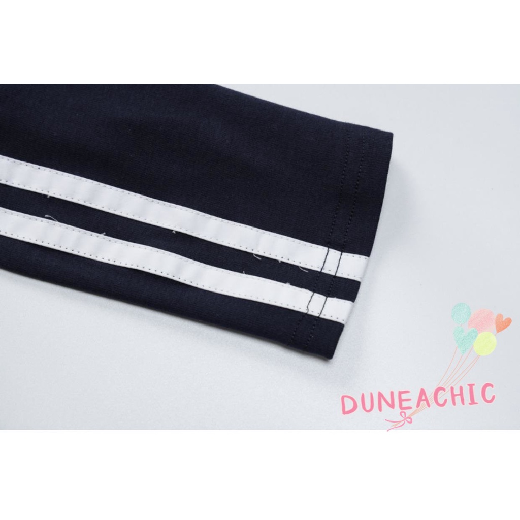 DUNEA Áo Thun Croptop Tay Dài In Chữ Cá Tính Trẻ Trung Cho Nữ