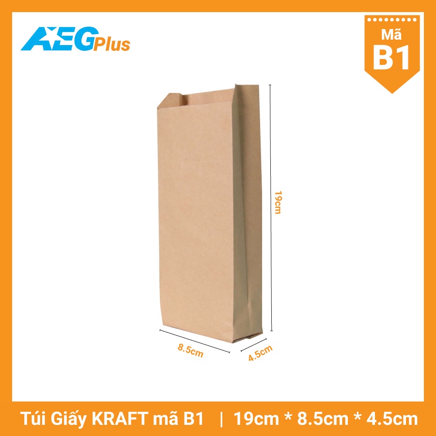 100 Túi giấy đựng bánh mì Mã Bm1