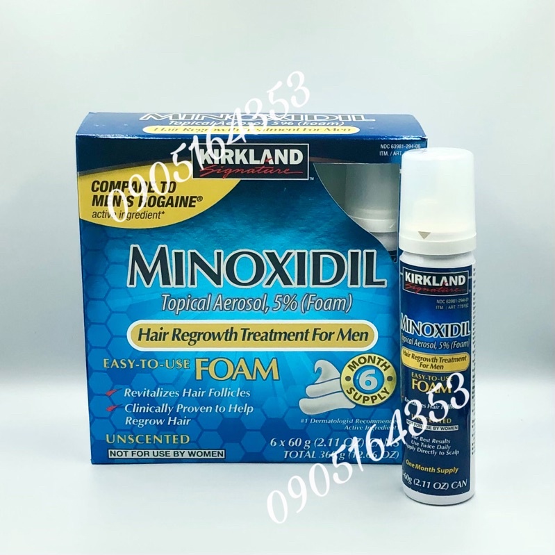 Minoxidil 5% Foam (Bọt) Date Mới