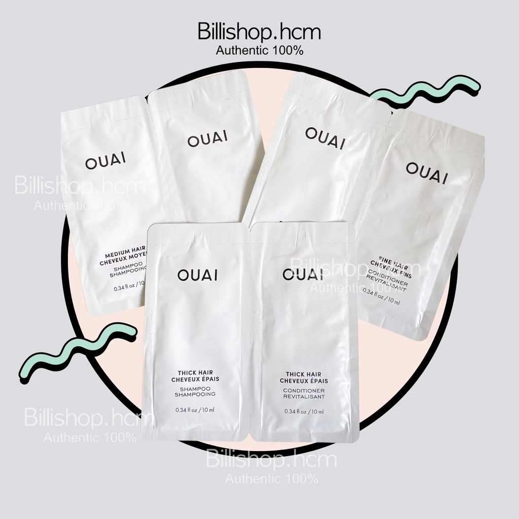 Sample 2x10ML - Set gội xả OUAI fine hair cheveux fins