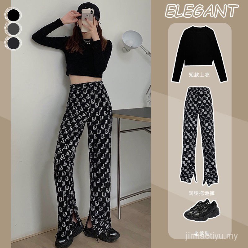 quần ống rộng Xẻ Tà Thời Trang Hàn Quốc Cho Nữ | BigBuy360 - bigbuy360.vn