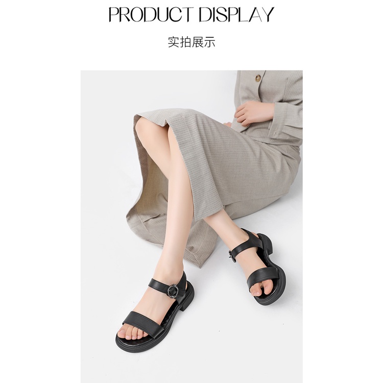 Sandal quai hậu đế bằng citisolo cao 3.5cm da mềm chắc chắn êm chân giá  rẻ đẹp phong cách Hàn Quốc trẻ năng động -SD31