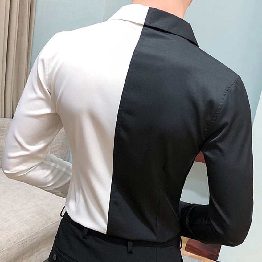 Áo sơ mi nam Sơ mi nam dài Tay cổ Vest lịch lãm tôn sáng mặt, thu hút mọi ánh nhìn, mã H21