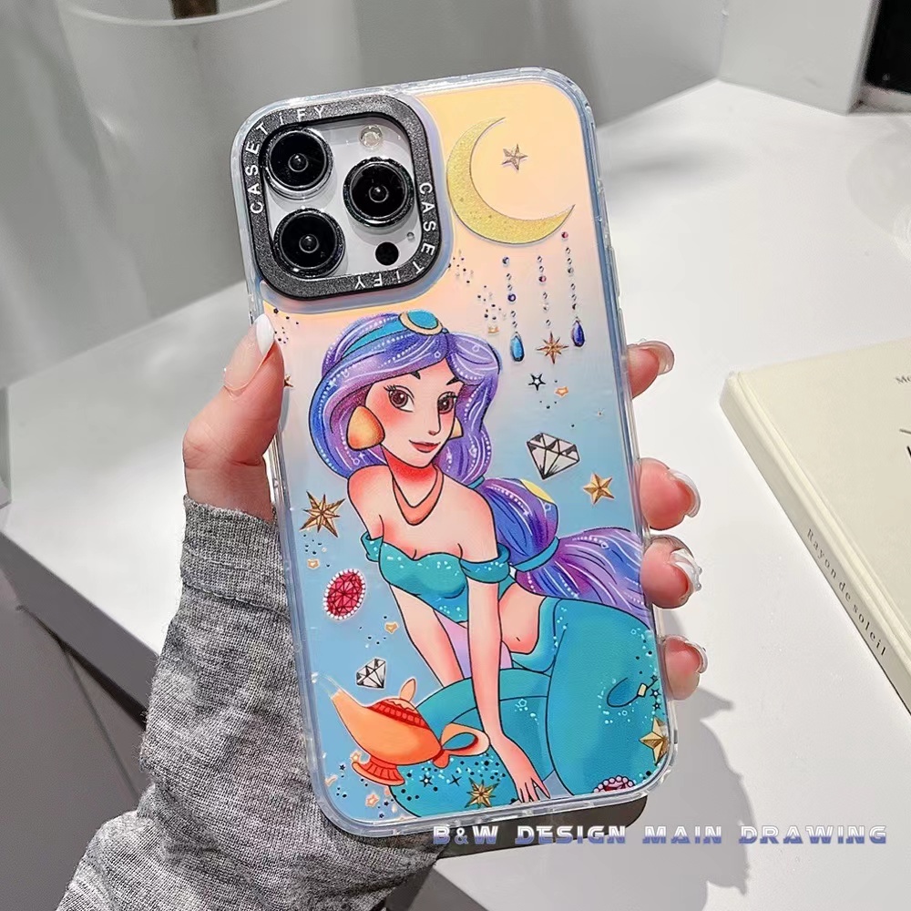 Ốp Điện Thoại Cứng Acrylic Chống Sốc Hình Công Chúa Dễ Thương Cho iPhone 14 13 12 11 Pro MAX IX XS MAX XR
