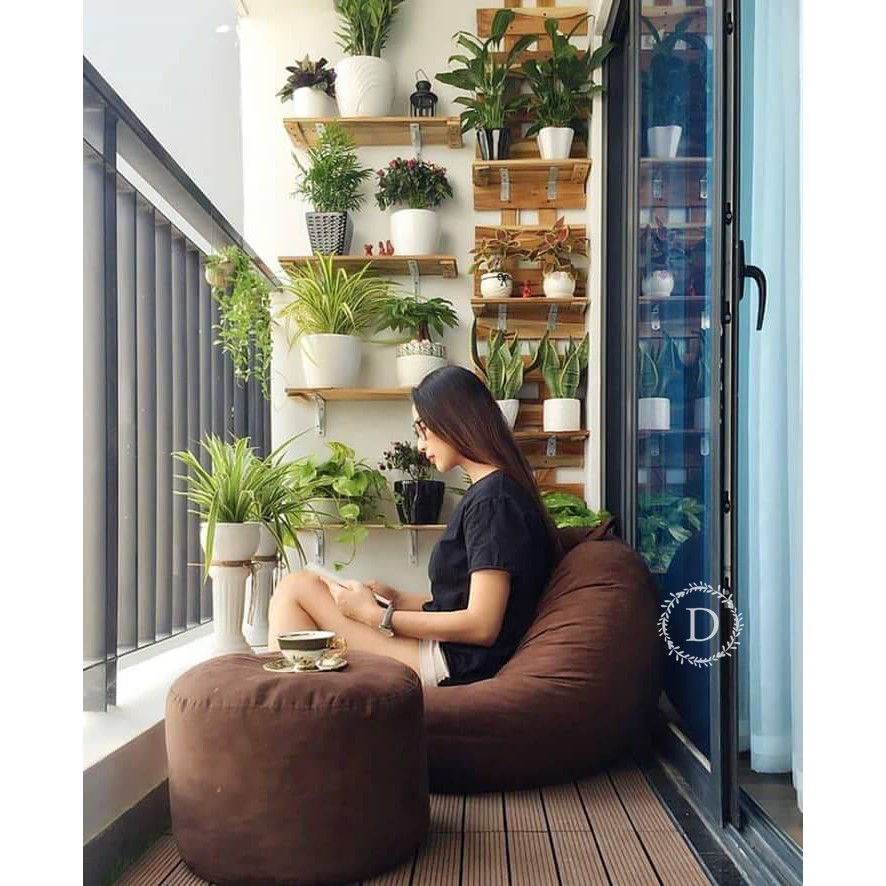 Ghế lười Đôn trụ - gác chân cho ghế beanbag - Bạn có thể gác chân, ngồi lên, hay làm 1 chiếc bàn nhỏ cho căn phòng tiny