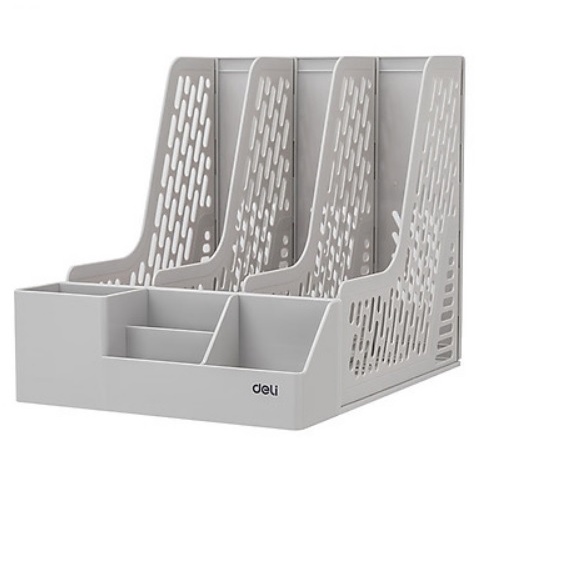 Khay đựng hồ sơ 3 ngăn kèm khay để bút Deli Z00112