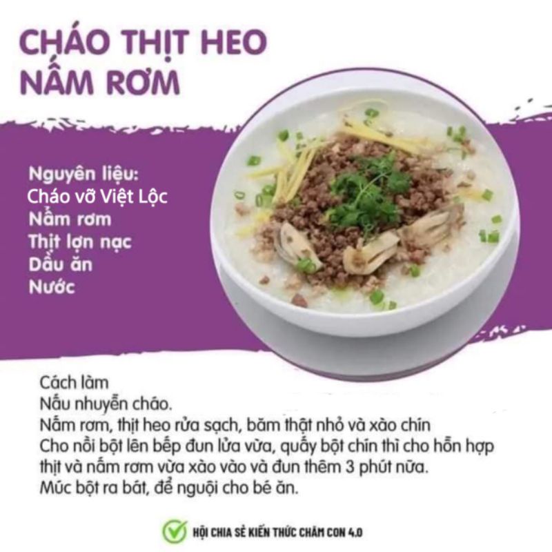 Cháo Hạt Vỡ Việt Lộc_ Dành cho trẻ 7-8 tháng tập ăn thô [500g][Date 2022]