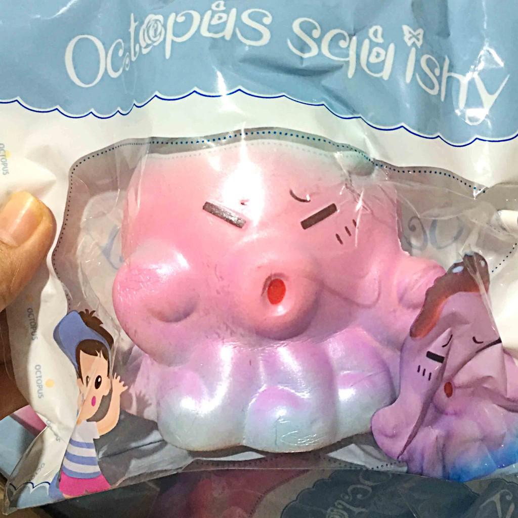 Bán  squishy bạch tuộc mồm lỗ kèm bao bì chính hãng