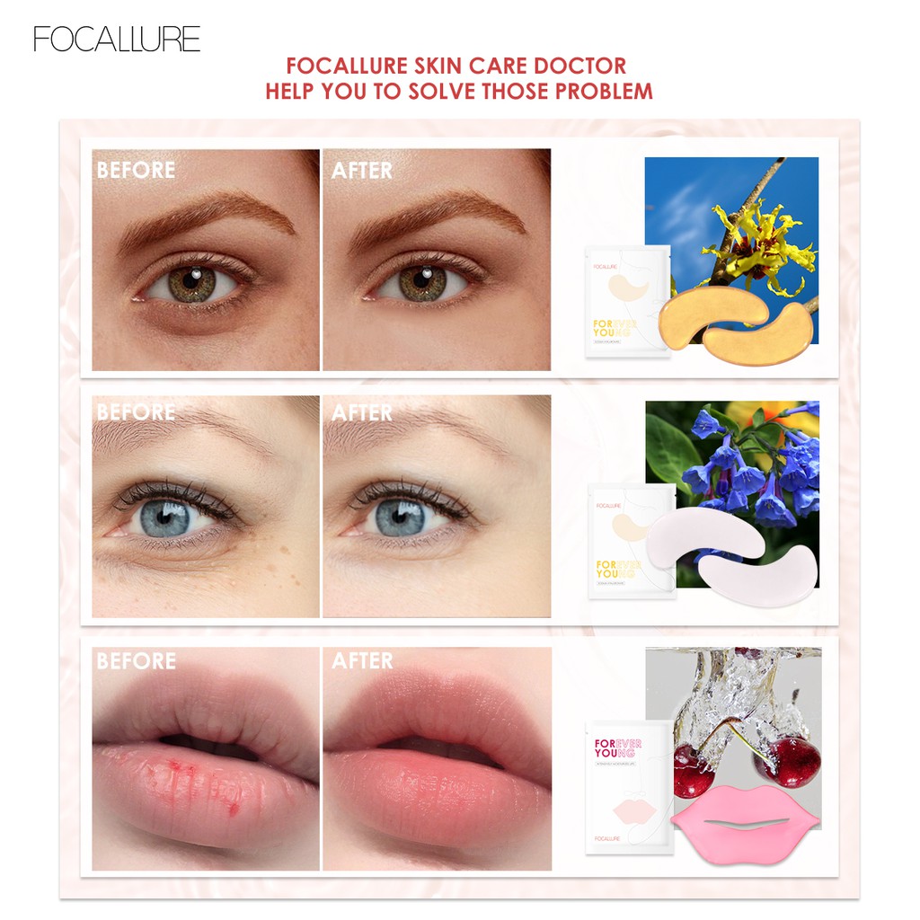 Mặt Nạ Mắt FOCALLURE Chống Thâm Quầng Dưỡng Ẩm Chống Lão Hóa vùng quanh mắt 10g