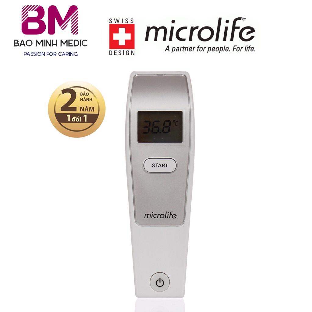 Nhiệt kế hồng ngoại đo trán Microlife FR1MF1 - Hàng chính hãng Thụy Sỹ (BH 2 Năm)