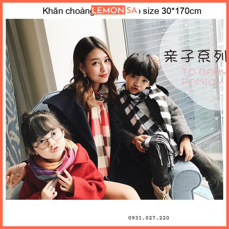 Khăn choàng cổ khăn quàng caro khổ nhỏ size 30*170cm - Mã LE69