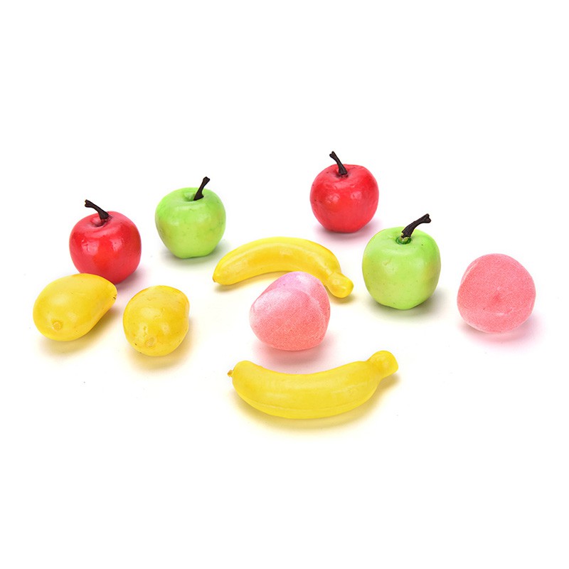 Set 10 Trái Cây Giả Bằng Nhựa Trang Trí Nhà Cửa Sân Vườn